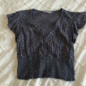 Abercrombie and Fitch short-sleeved blue/ gray medium shirt